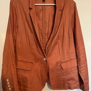 Lane Bryant, size 22, coral colored, linen-like blazer